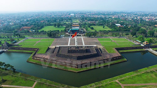 Flag Tower marks the landscape of Hue citadel