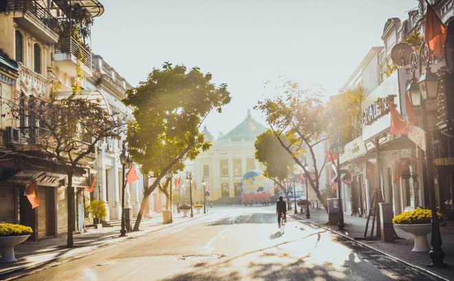 Hanoi tranqulity in the first day of Lunar New Day