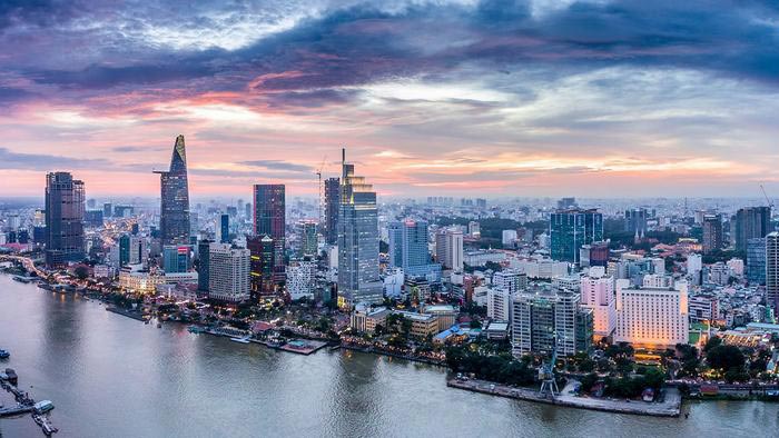 Sunset in Ho Chi Minh City