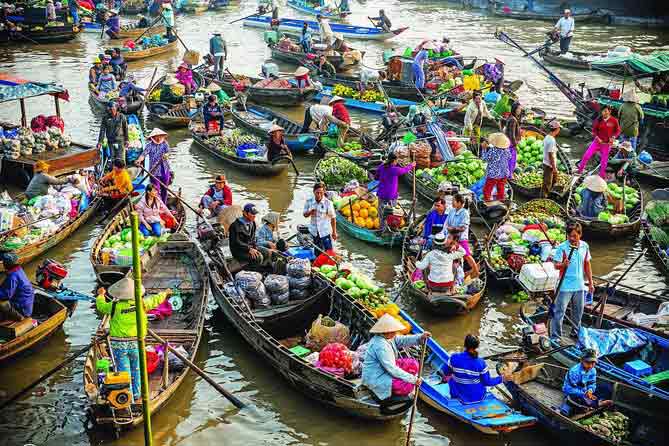 Mekong Delta with Floating Market