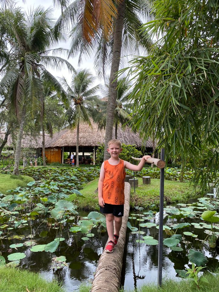 Family trip with kids in Mekong delta