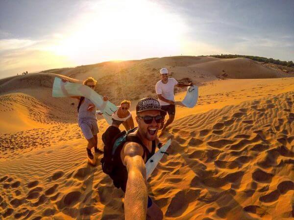 Red Sand Dune In Mui Ne