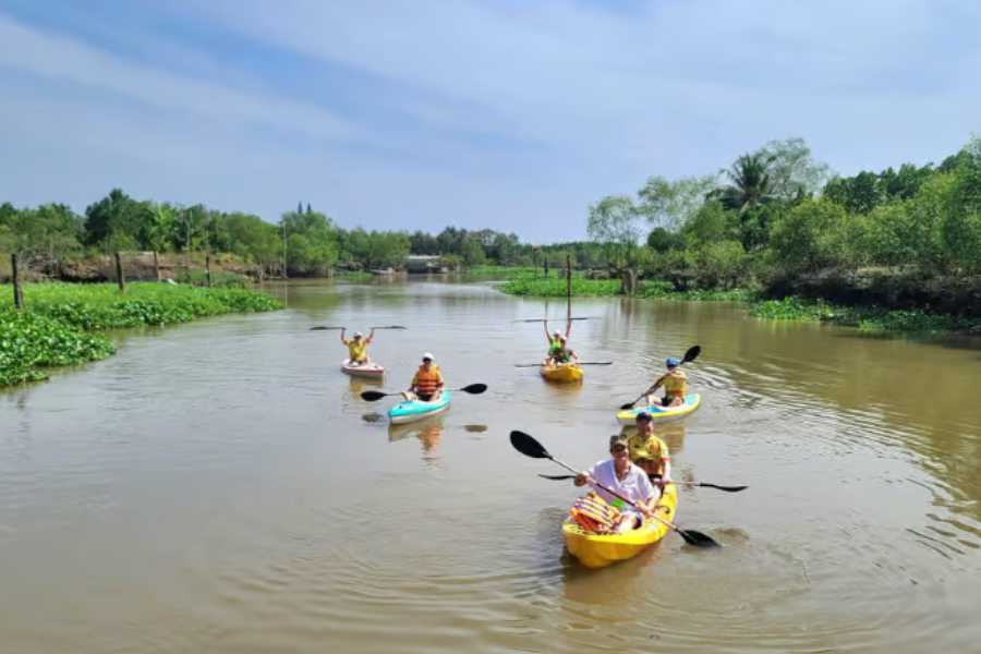 kayak along the Mekong Delta