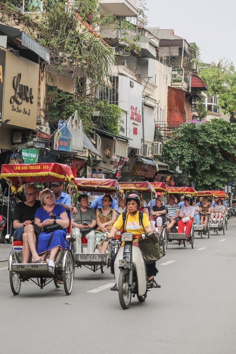 International Visitors on Vietnamese Street